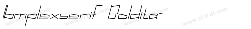 Ibmplexserif Boldita字体转换
